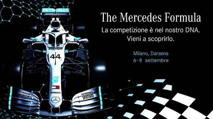 The Mercedes Formula: le Frecce d’Argento in mostra sui navigli