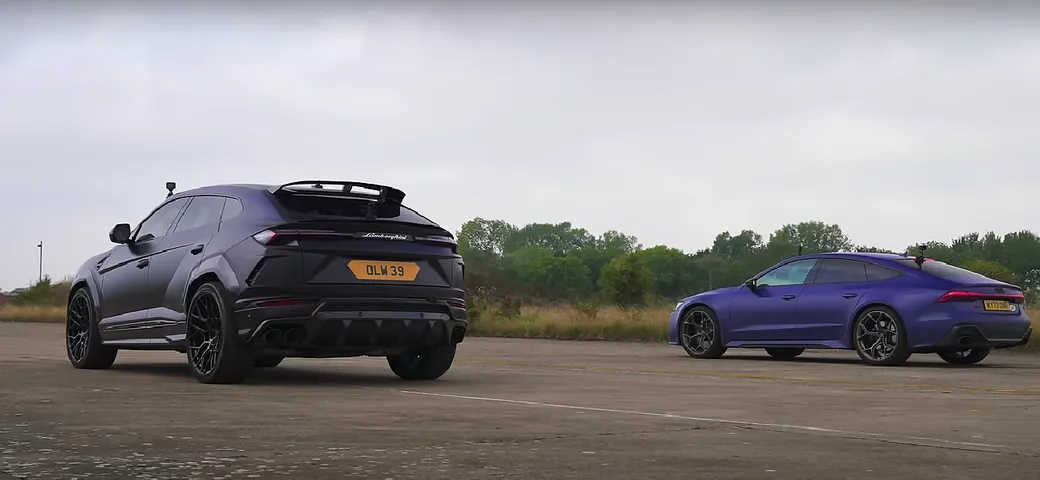 Lamborghini Urus vs Audi RS7 Performance: la sfida sul quarto di miglio