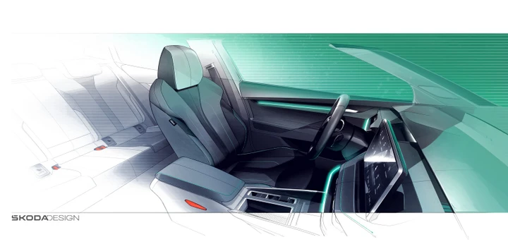 Nuova Škoda Elroq: grande sfoggio di materiali interni sostenibili
