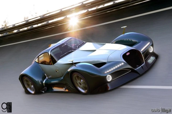 Bugatti 12.4 Atlantique concept car: il render del nostro lettore Alan Guerzoni