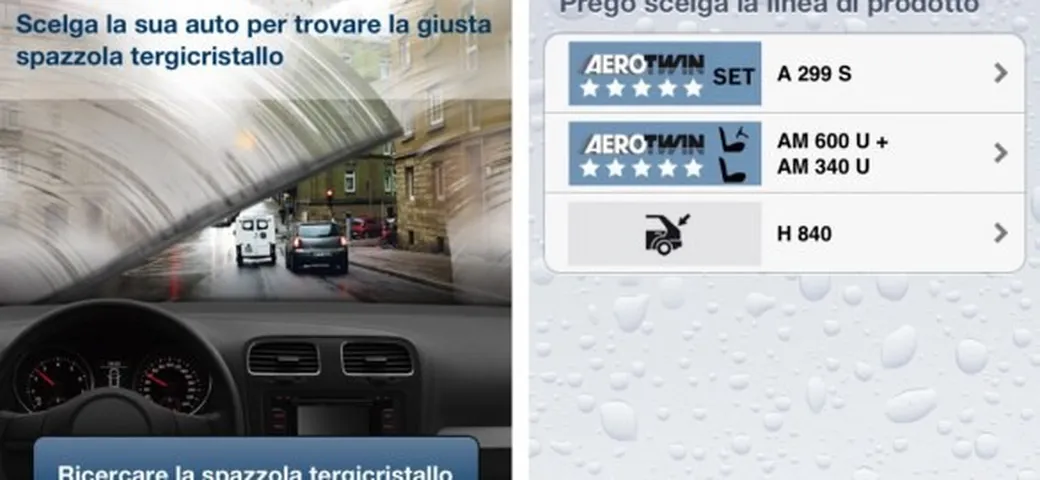 Apps per l'Automobilista: Bosch Tergicristalli
