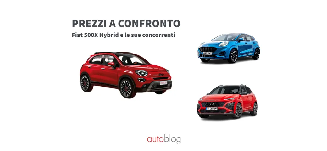 Fiat 500X Hybrid: prezzi e promozioni a confronto con le concorrenti