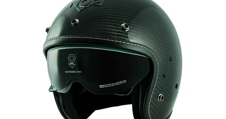 Casco moto NOS NS-1C Carbon: open face italiano