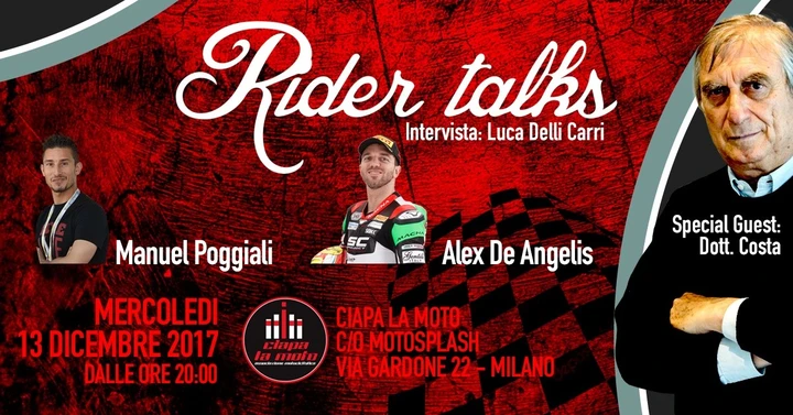 Manuel Poggiali e Alex De Angelis mercoledì da Ciapa la Moto