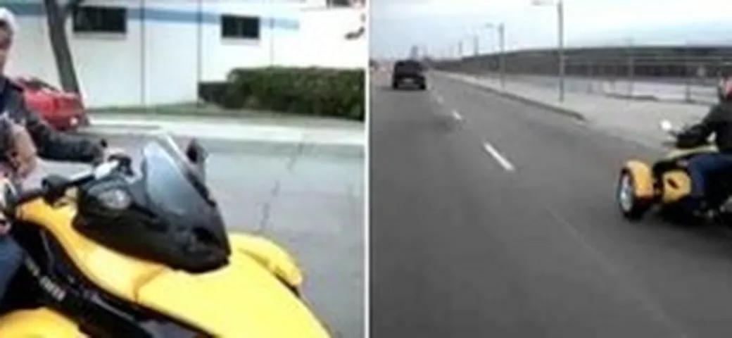 Jay Leno e la numero 1 del Can-Am Spyder