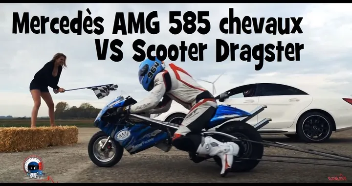 Mercedes AMG vs Dragster Scooter