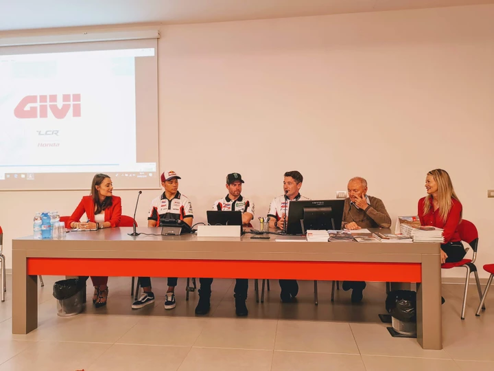Il Team LCR Honda in sede Givi: due chiacchiere con Cecchinello, Crutchlow e Nakagami