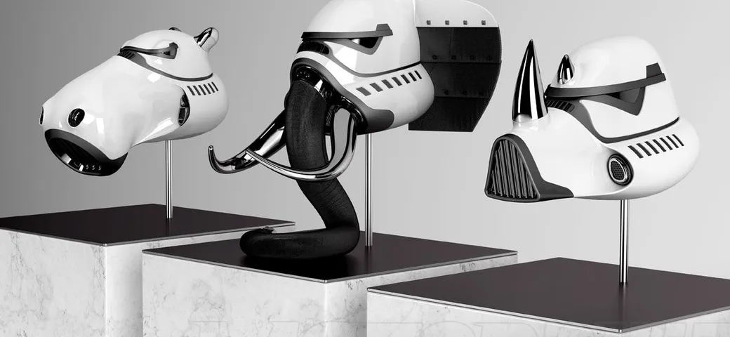 Caschi da moto stile Star Wars firmati Blank William