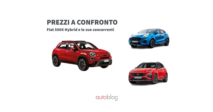 Fiat 500X Hybrid: prezzi e promozioni a confronto con le concorrenti