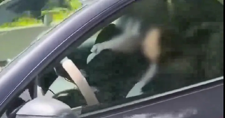 Tesla a 100 km/h in autostrada: madre ripresa mentre sembra dormire con due figli a bordo