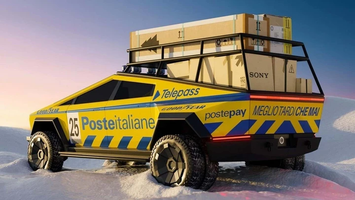 Tesla Cybertruck Poste italiane 1