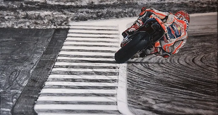 MotoGP, le foto di Olivares su Marquez diventano dipinti