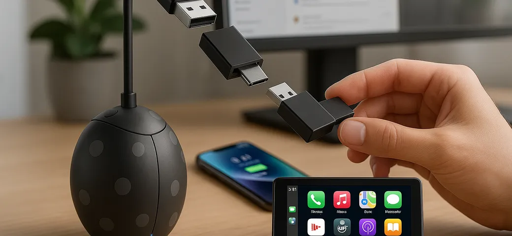 Addio cavi in auto: l’adattatore Unimeet CarPlay è in offerta a 18,19 euro su Amazon