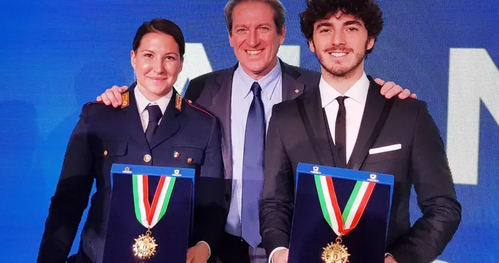 Coni: il Collare d'Oro per Francesco Bagnaia e Kiara Fontanesi