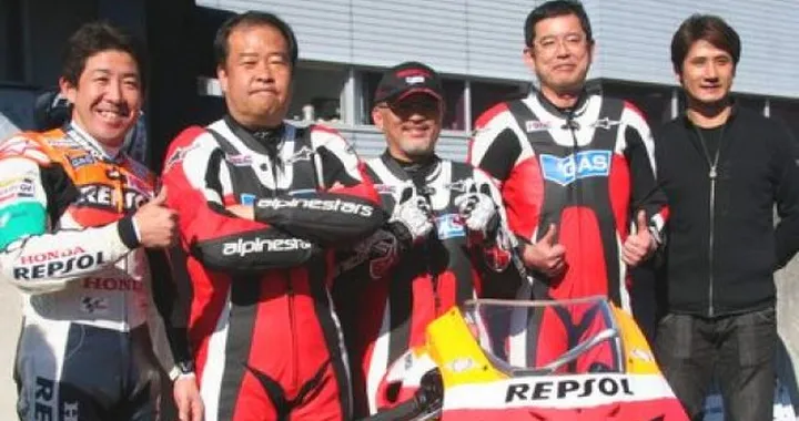 Okada, Ito ed il vicepresidente HRC Nakamoto in gara a Motegi