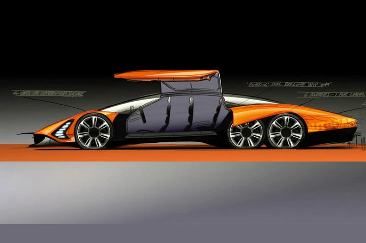 Hennessey Deep Space: l'hypercar elettrica a 6 ruote