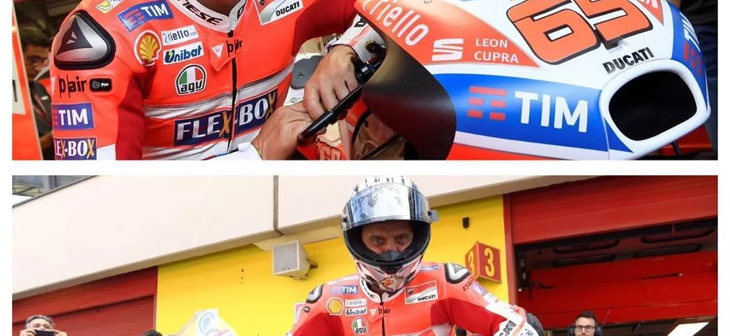Loris Capirossi in pista con la Desmosedici ed il #69