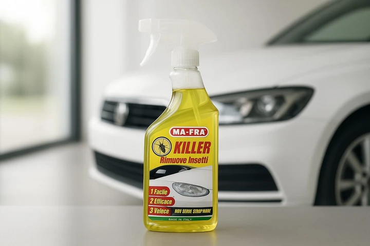 Carrozzeria macchiata da resina e insetti? Con Ma-Fra Killer hai la soluzione