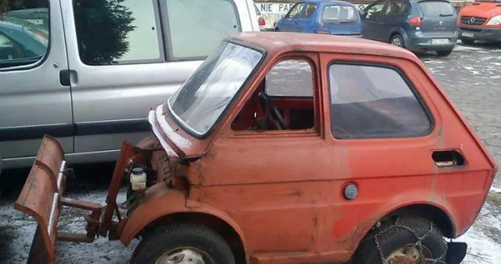 Nevicata del 2012: Fiat 126 spazzaneve