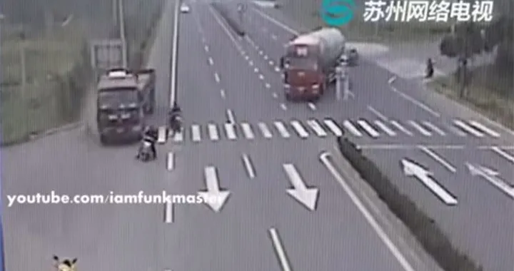 Incidente scampato, scooterista fortunato [Video]