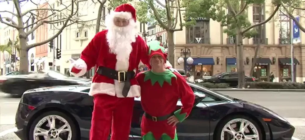 Lamborghini Gallardo con Babbo Natale