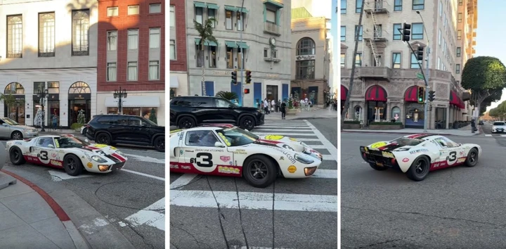 Tom Cruise appare su una bella Ford GT40 d'epoca a Beverly Hills