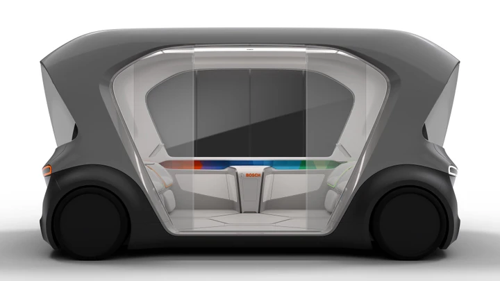 Guida autonoma: Bosch presenta lo shuttle del futuro, elettrico e autonomo