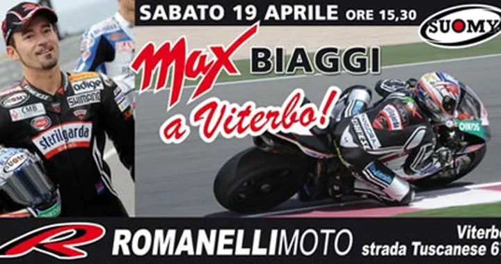 Max Biaggi con Suomy nella splendida Viterbo