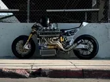 HF355 Hazan: la moto senza telaio con cuore Ferrari V8