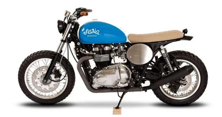 Triumph Thruxton Mighty Blue by Maria Motorcycles