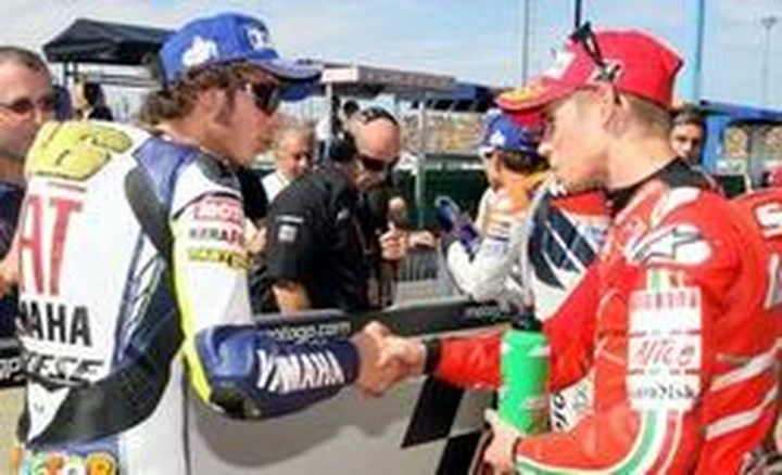Rossi: mondiale meritato quello di Stoner, ma così non ci sto