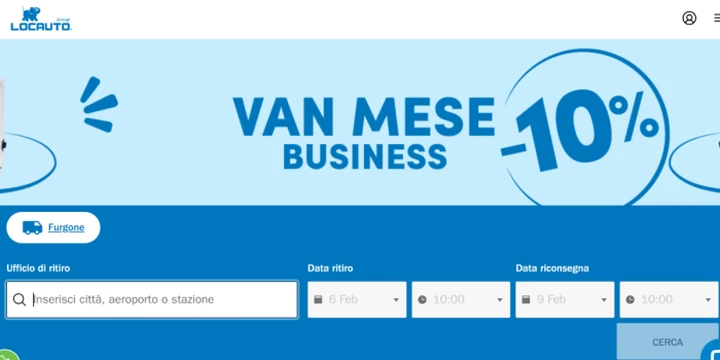 Locauto Van Mese Business: furgoni a noleggio con il 10% di sconto ...