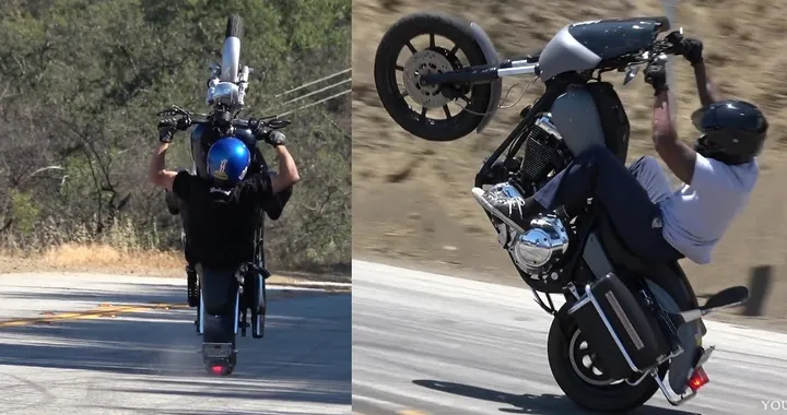 Impennare una Harley-Davidson come un Honda MSX125