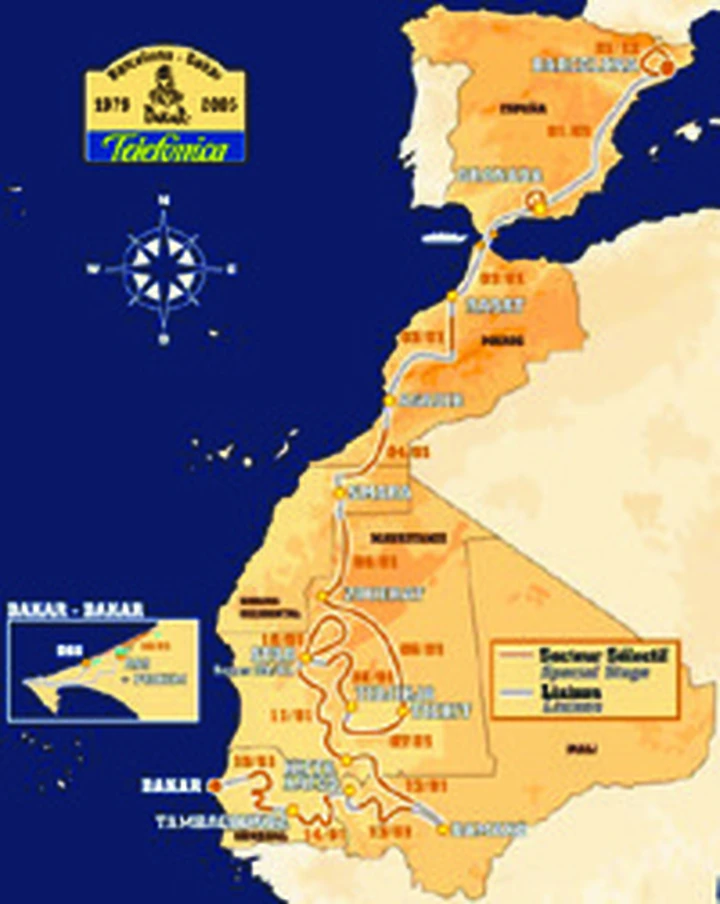 Dakar 2005: il via da Barcellona