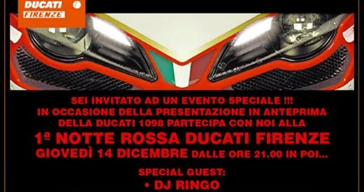 Prima notte rossa con Ducati Firenze