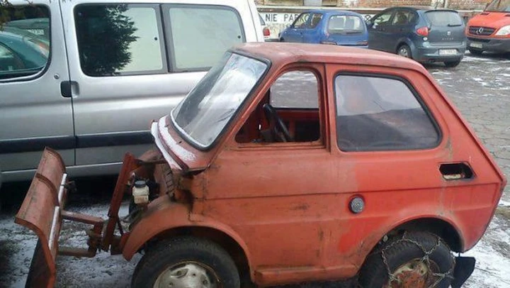 Nevicata del 2012: Fiat 126 spazzaneve