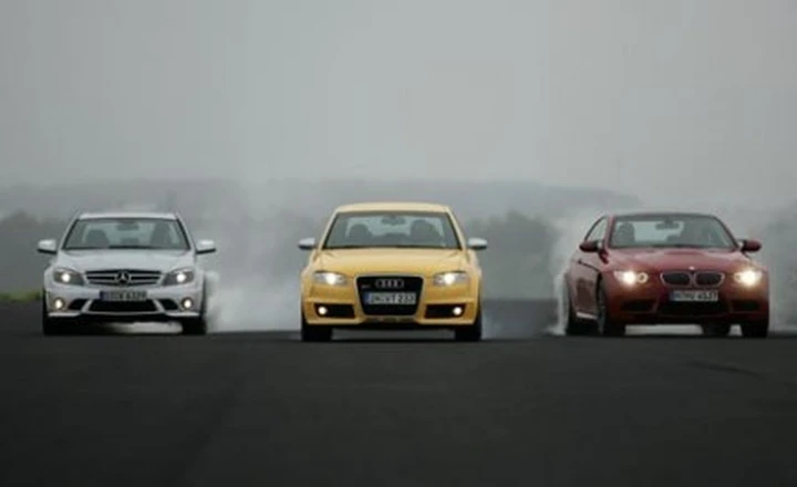 Mercedes C 63 AMG vs BMW M3 vs Audi RS4