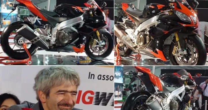 Debutto per l'Aprilia RSV4 all'International Motor Show 2011 di Mumbai