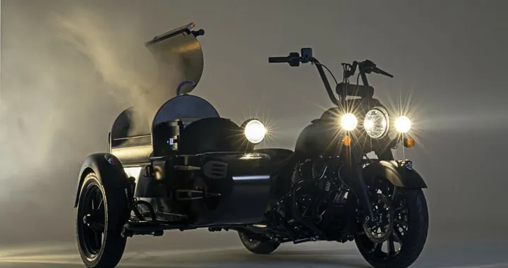 Thor Drake trasforma un sidecar in un barbecue mobile