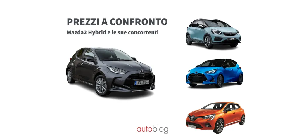 Mazda2 Hybrid: prezzi e promozioni a confronto con le sue concorrenti