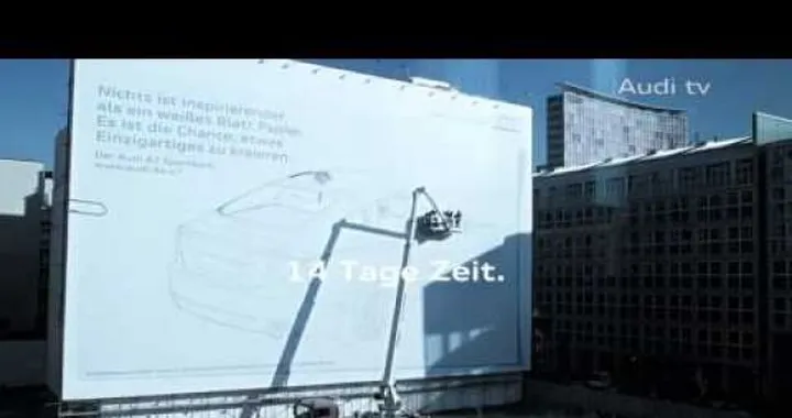Audi A7: un immenso cartellone pubblicitario