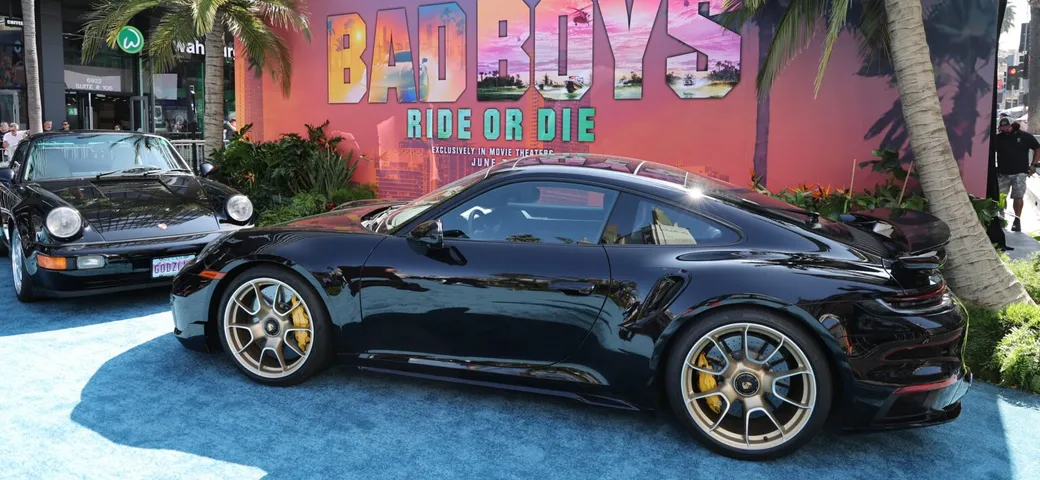 La Porsche 911 Turbo S con Will Smith sul set di 
