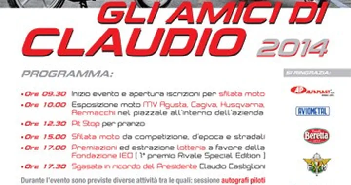 Gli Amici di Claudio, giornata dedicata a Claudio Caltiglioni