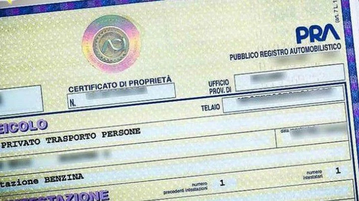 Entra in vigore il documento unico di circolazione