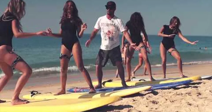 Monster Girls Surf Lesson with Sancho