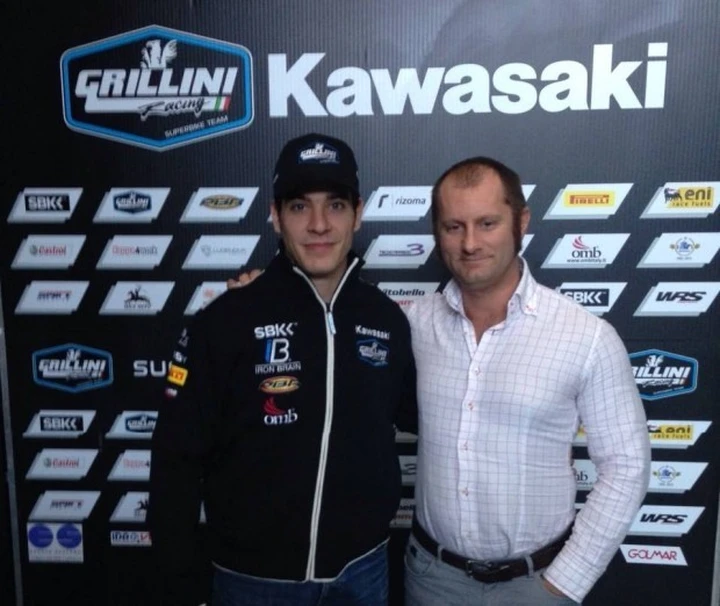 SBK 2015: lo spagnolo Santiago Barragan con il team Grillini