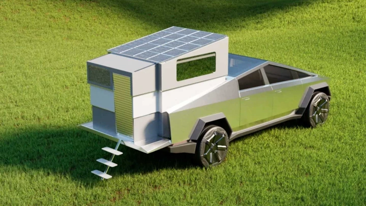 CyberLandr: il futuristico Tesla Cybertruck si trasforma in camper