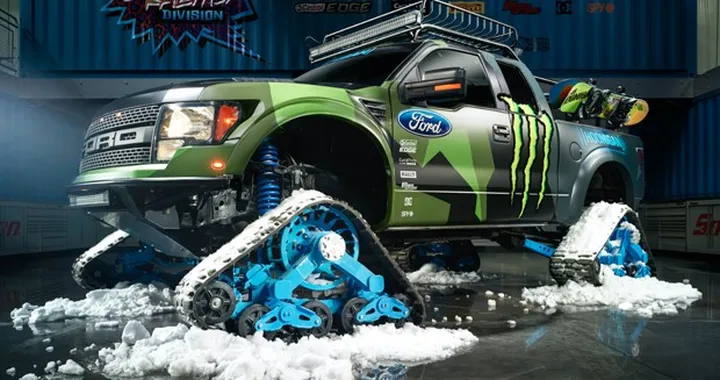 Il Ford F-150 Raptor cingolato di Ken Block