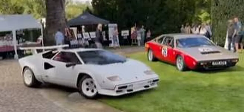 Lamborghini Countach ferita su una gobba | Video