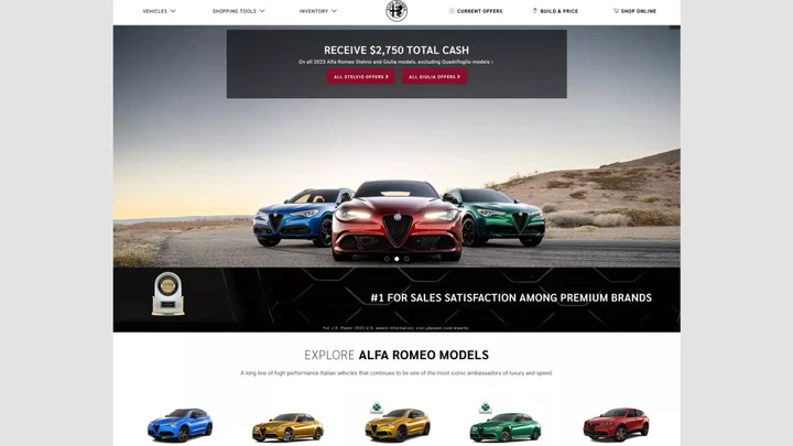 Alfa Romeo ha il miglior sito Web automobilistico secondo JD Power